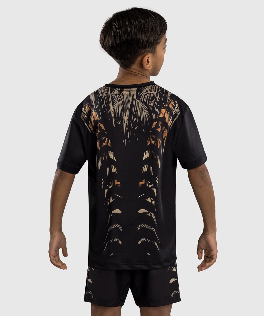 venum tiger barn dry tech t-skjorte - svartneon oransje