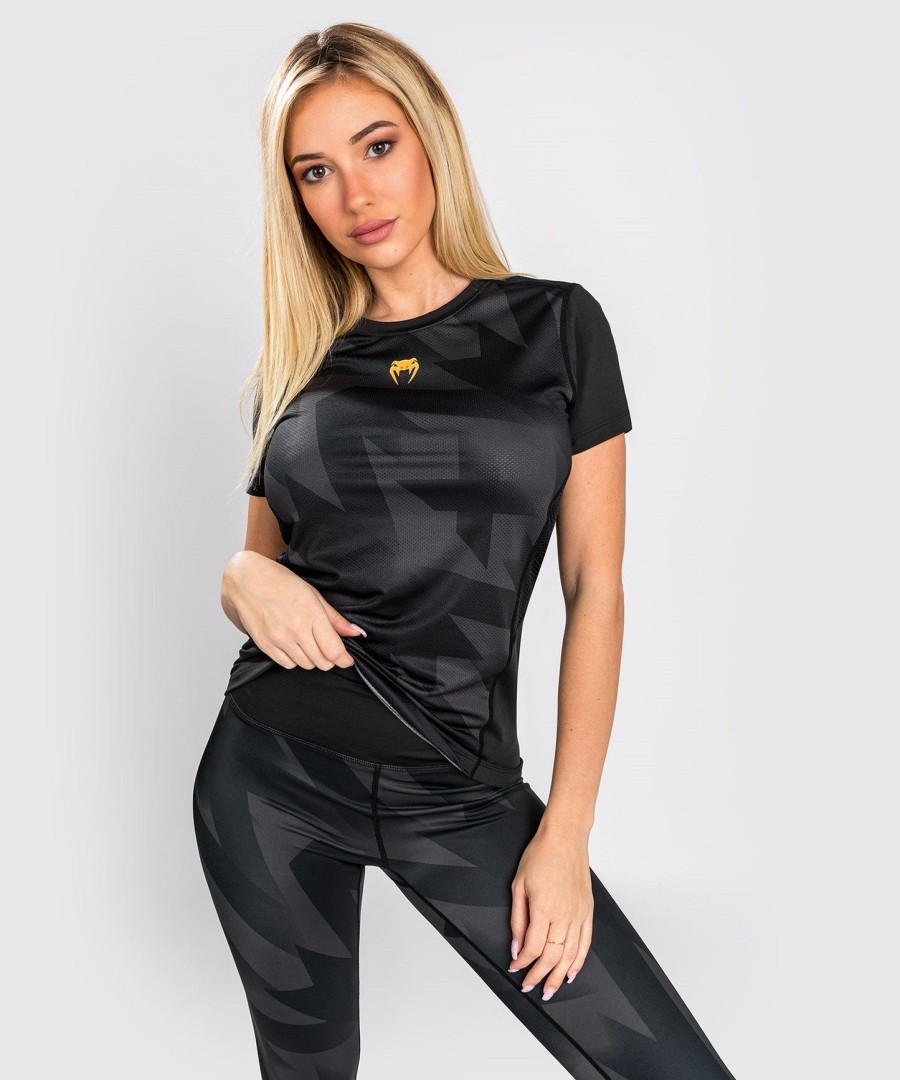 venum razor dry tech t-skjorte – for kvinner – svartgull