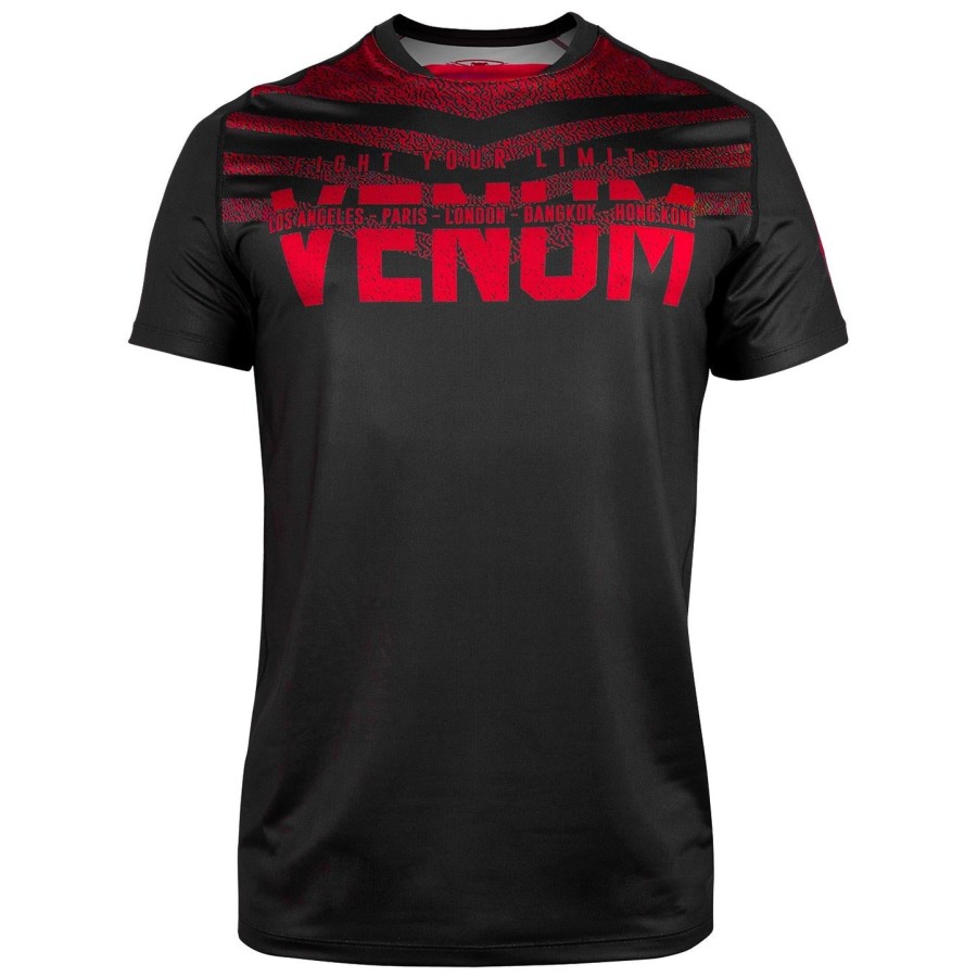 venum signature dry tech t-skjorte - svartrød