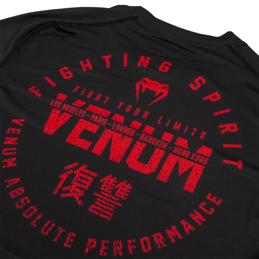 venum signature dry tech t-skjorte - svartrød