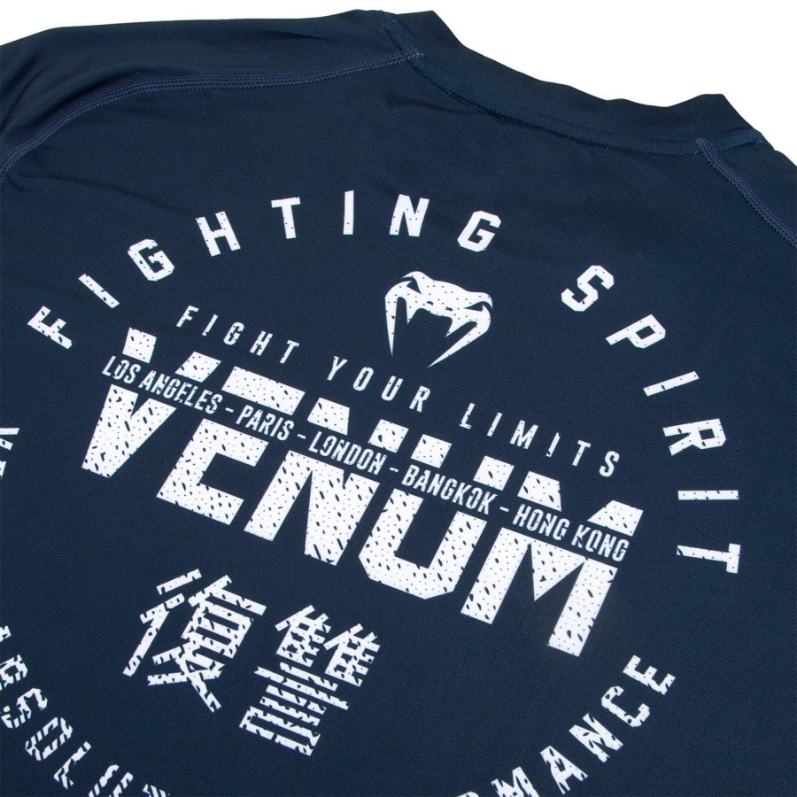 venum signature dry tech t-skjorte - marineblåhvit
