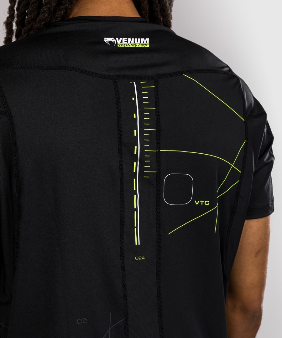 venum training camp 4.0 dry tech t-skjorte - svartneongrønn