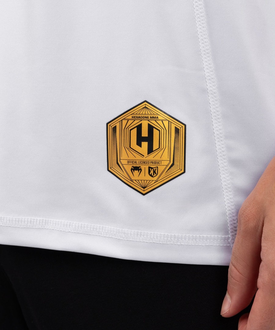 fk x venum hexagone mma t-skjorte - hvitgull