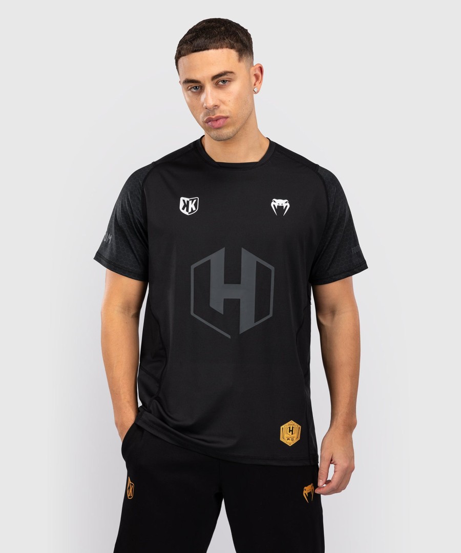 foot korner x venum hexagon mma t-skjorte - svartsølv