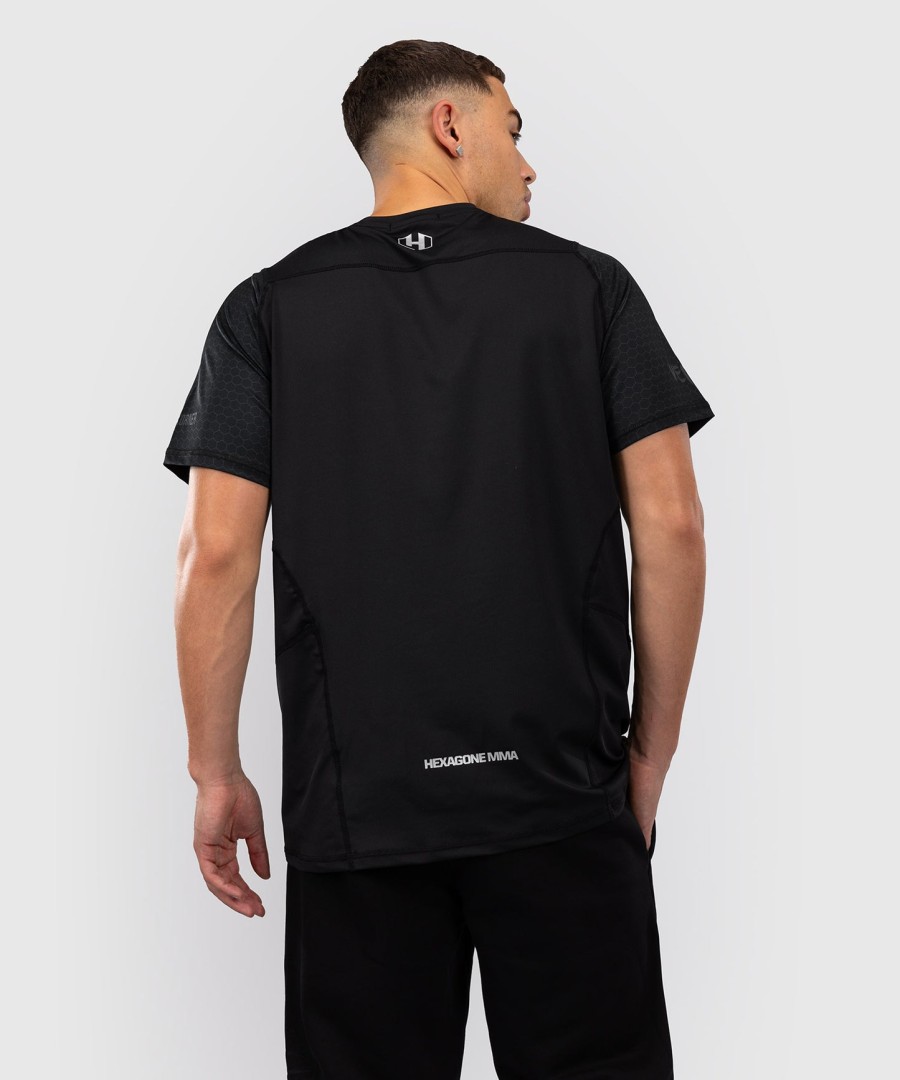 foot korner x venum hexagon mma t-skjorte - svartsølv