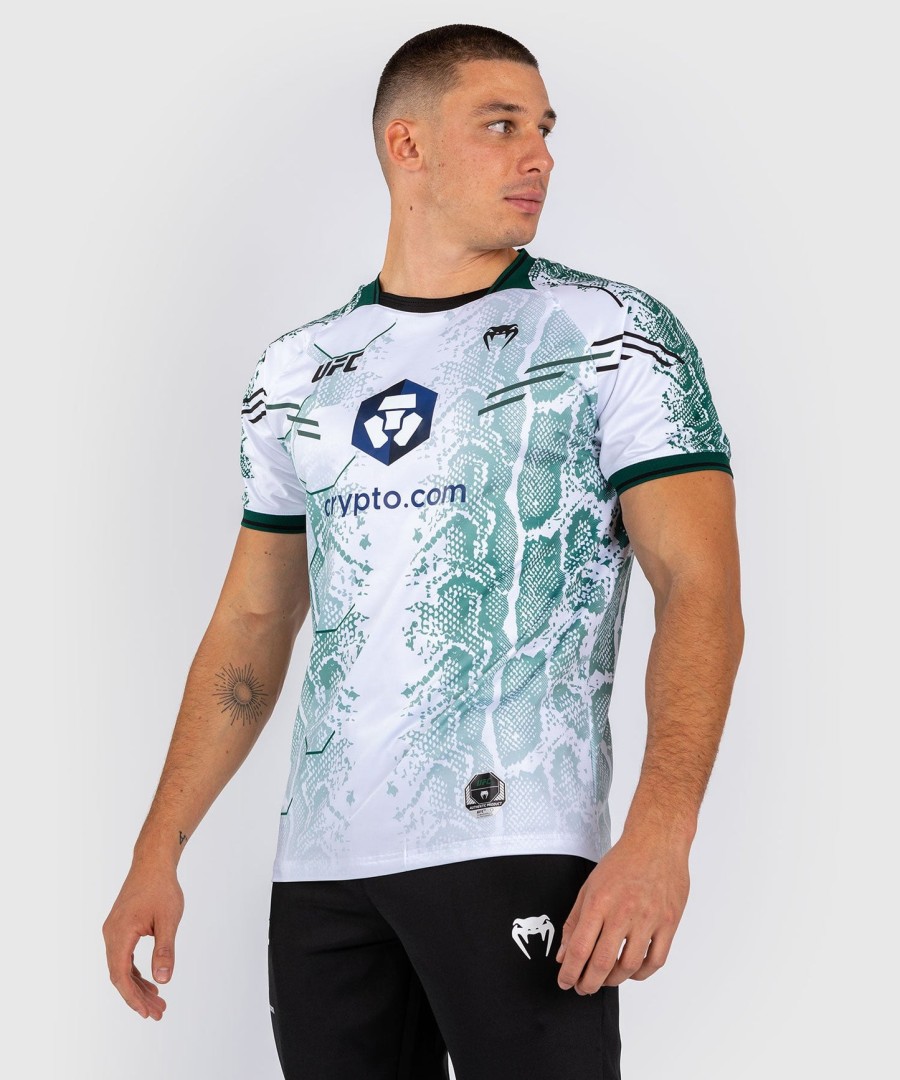 ufc adrenaline by venum autentisk fight night herretrøye - emerald edition - hvitgrønn