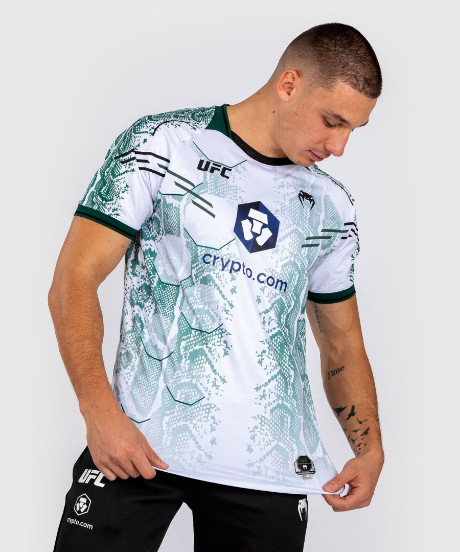 ufc adrenaline by venum autentisk fight night herretrøye - emerald edition - hvitgrønn