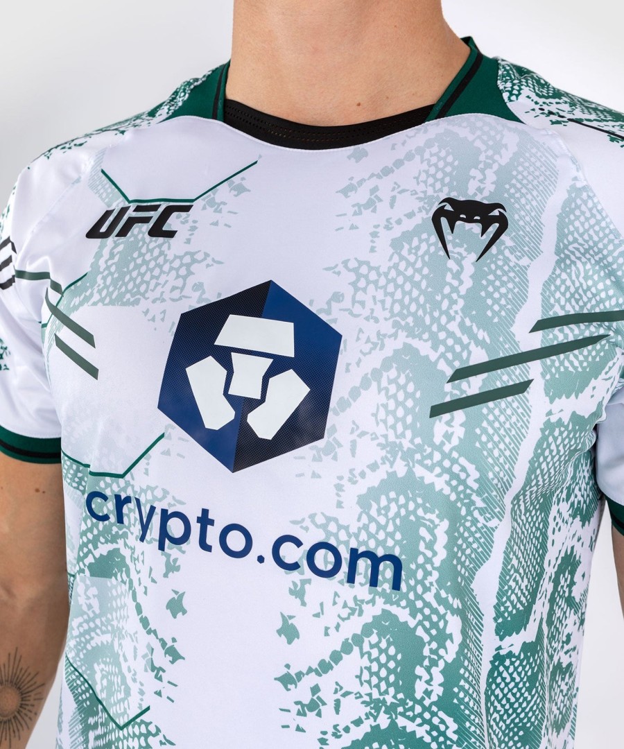 ufc adrenaline by venum autentisk fight night herretrøye - emerald edition - hvitgrønn