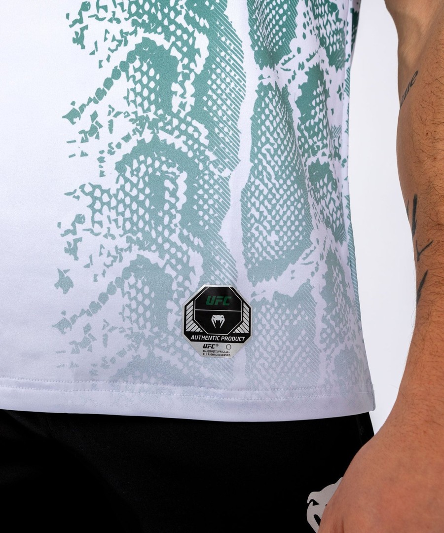 ufc adrenaline by venum autentisk fight night herretrøye - emerald edition - hvitgrønn
