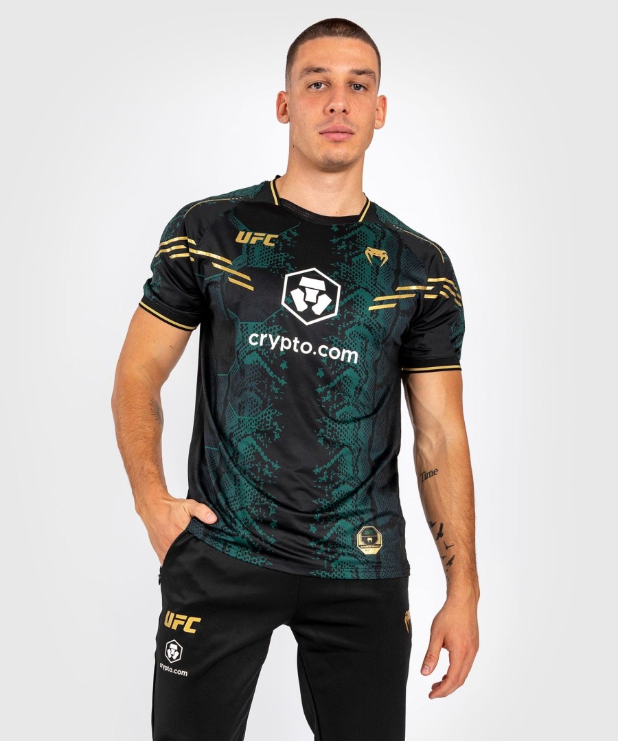 ufc adrenaline by venum autentisk fight night herretrøye - emerald edition - grønnsvartgull