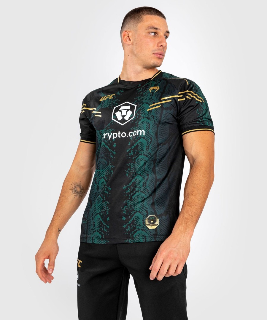 ufc adrenaline by venum autentisk fight night herretrøye - emerald edition - grønnsvartgull