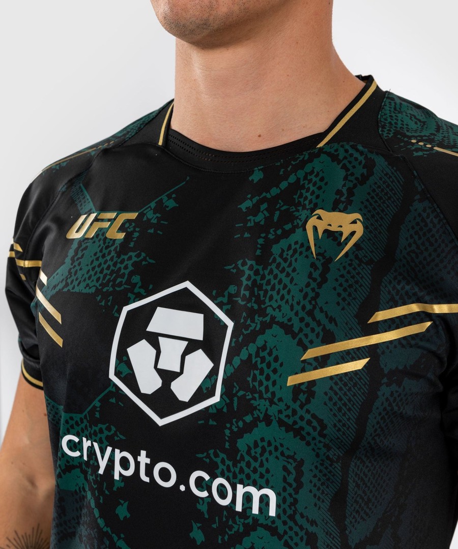 ufc adrenaline by venum autentisk fight night herretrøye - emerald edition - grønnsvartgull