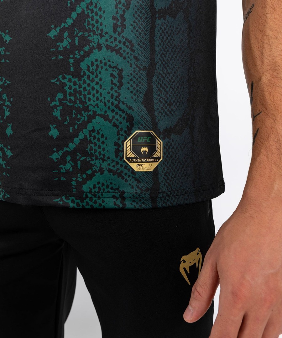 ufc adrenaline by venum autentisk fight night herretrøye - emerald edition - grønnsvartgull