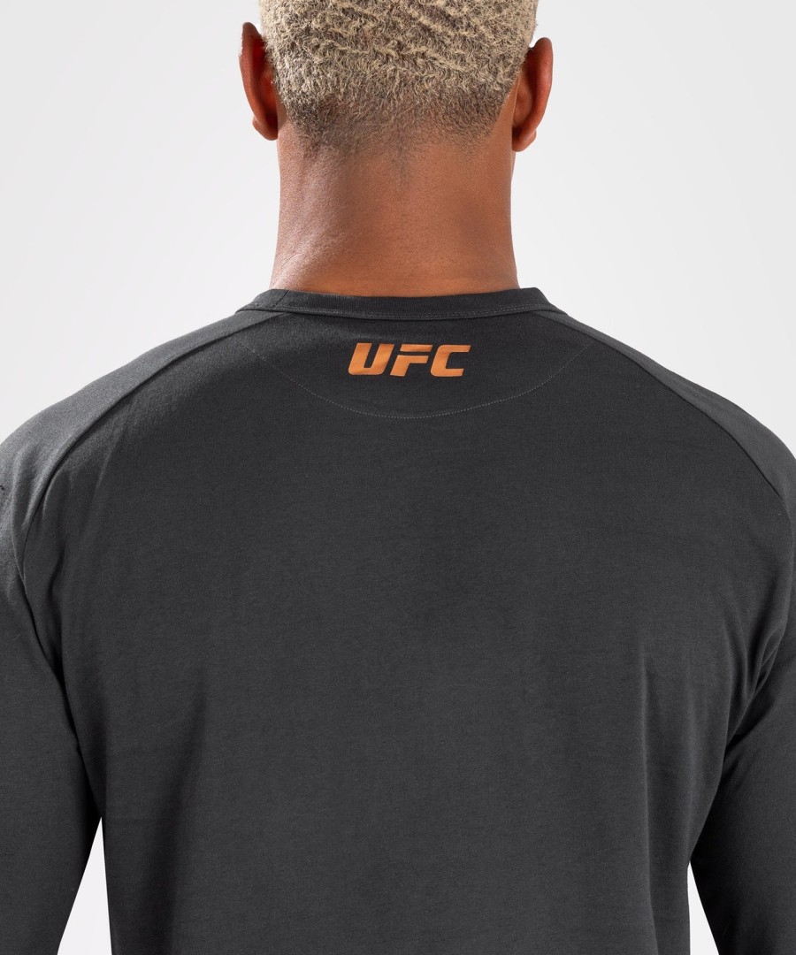 ufc adrenaline by venum fight week herre langermet t-skjorte - kullgrå