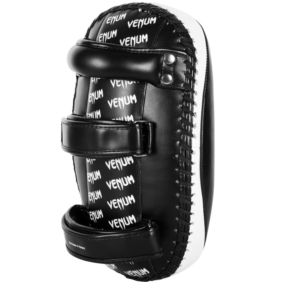 venum light kick pads - skintex leather - svartis par
