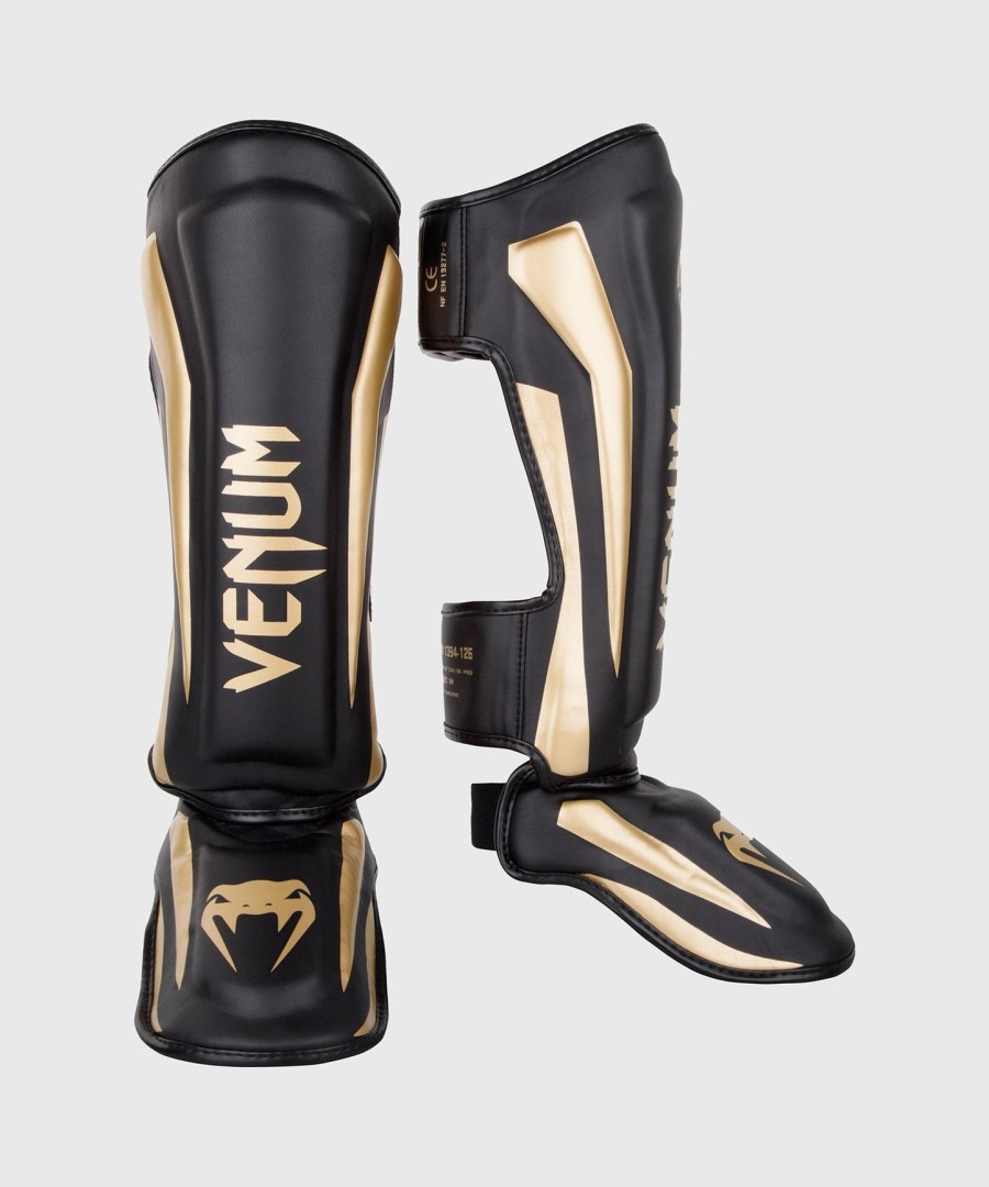venum elite standup leggbeskyttere - svartgull