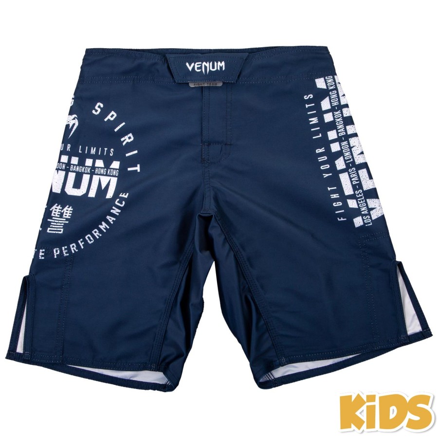 venum signature kids fightshorts – marineblå