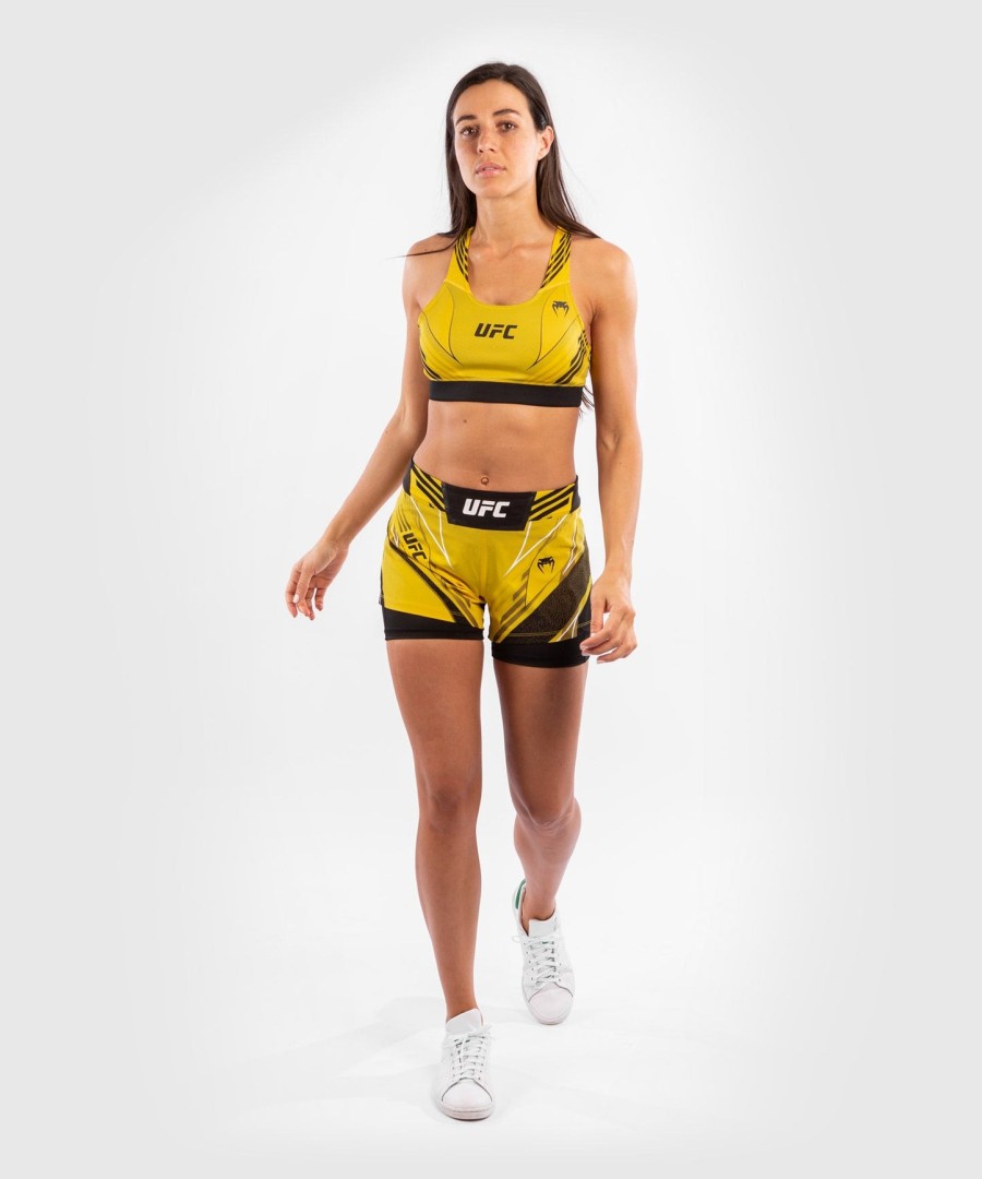 ufc venum authentic fight night dameshorts - kort passform - gul