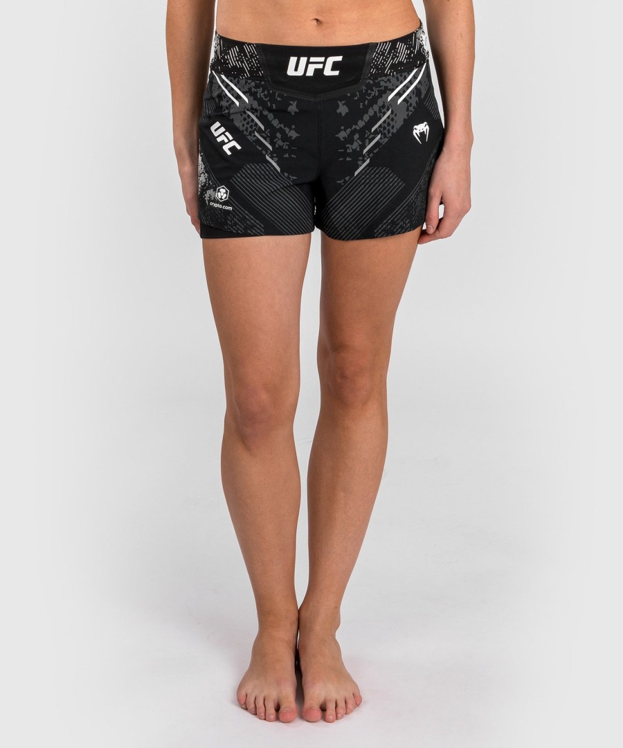 ufc adrenaline av venum personlig autentisk fight night kvinners kampshorts - svart