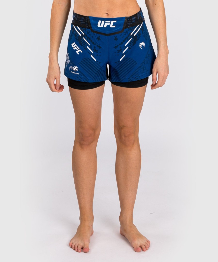 ufc adrenaline av venum personlig autentisk fight night kvinners kampshorts – blå
