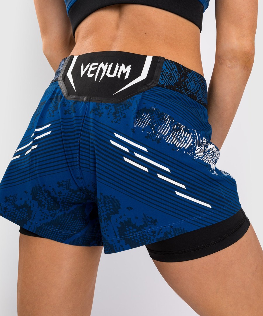 ufc adrenaline av venum personlig autentisk fight night kvinners kampshorts – blå