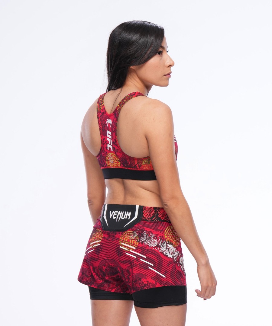 kvinner ufc uovertruffen av venum red zhang weili kampshorts