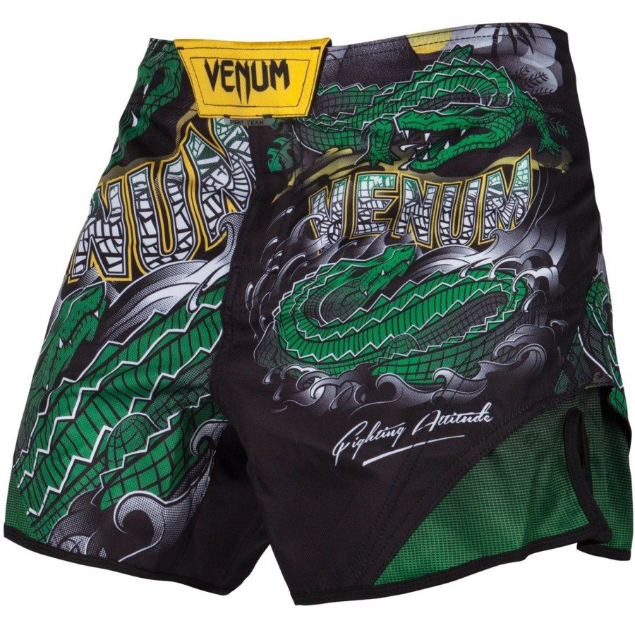 venum crocodile fightshorts - svartgrønn