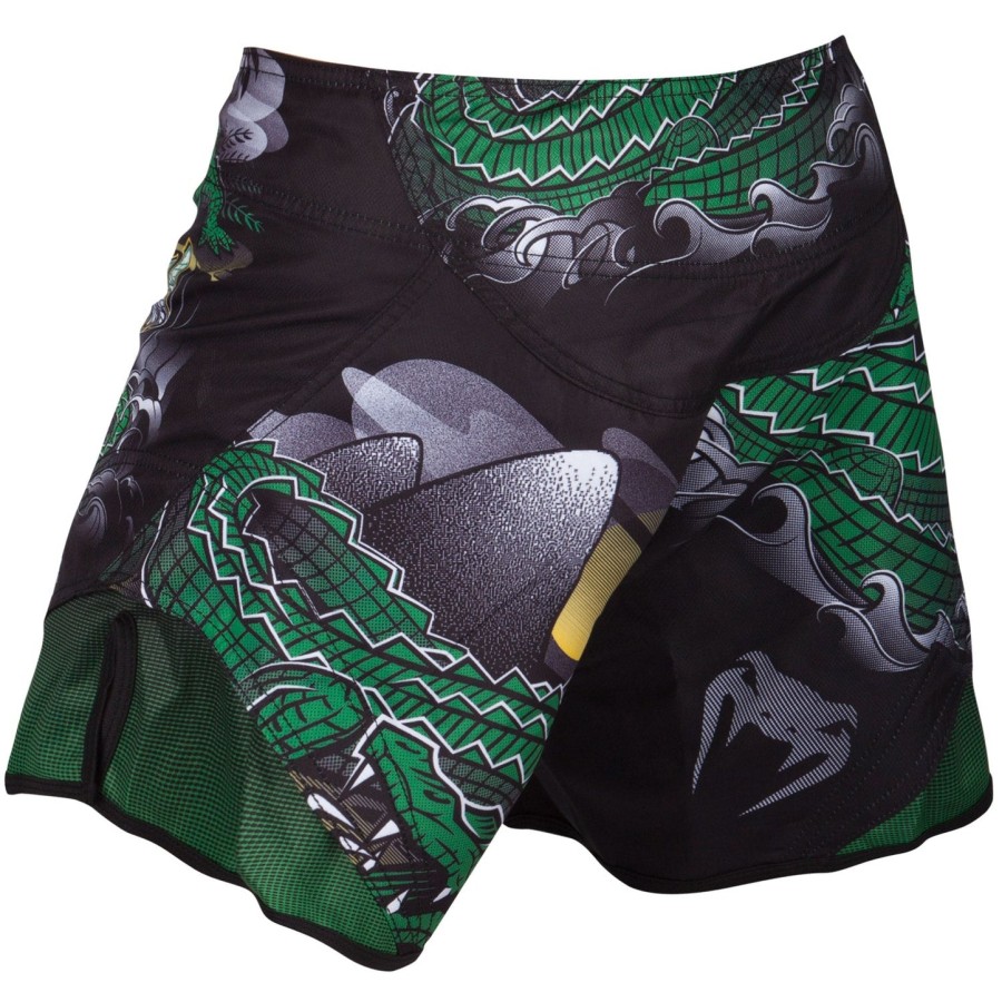 venum crocodile fightshorts - svartgrønn