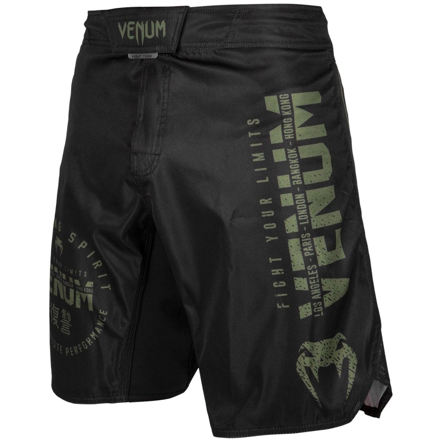 venum signature fightshorts - svartkhaki - eksklusiv