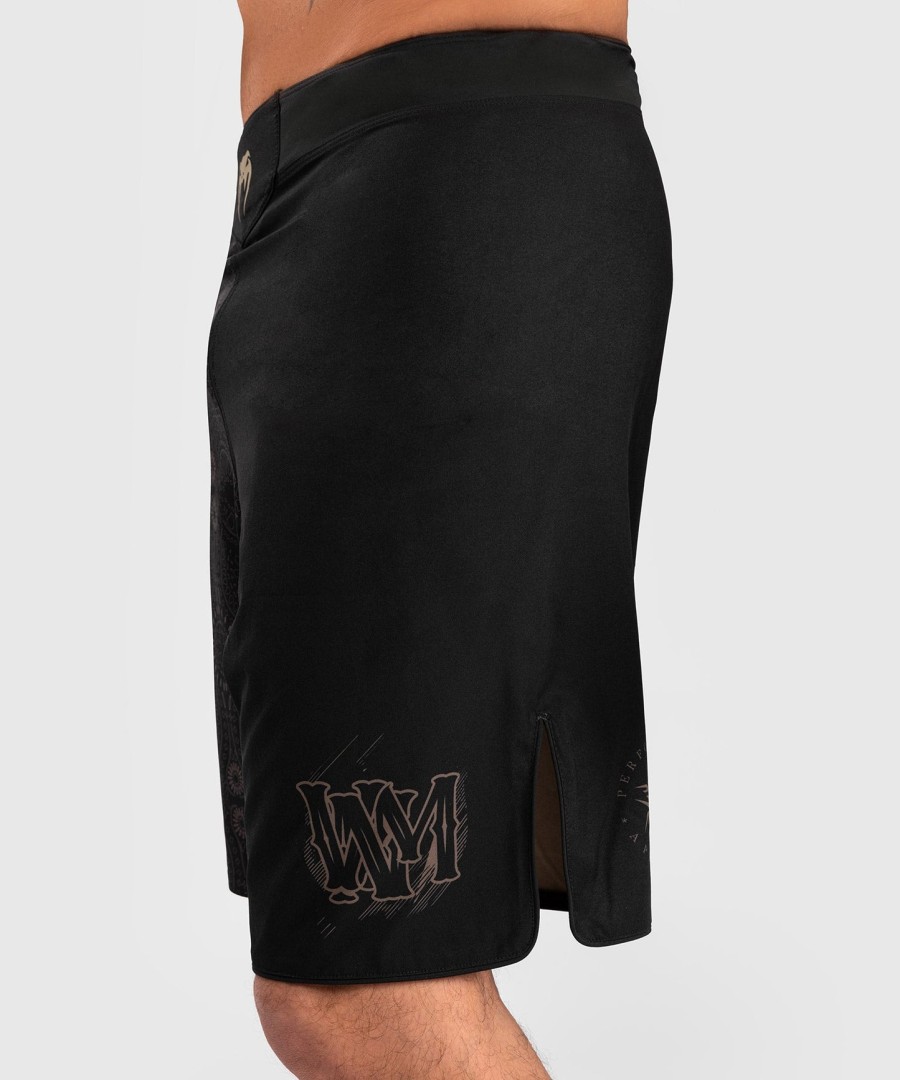 venum santa muerte dark side - kampshorts - svartbrun