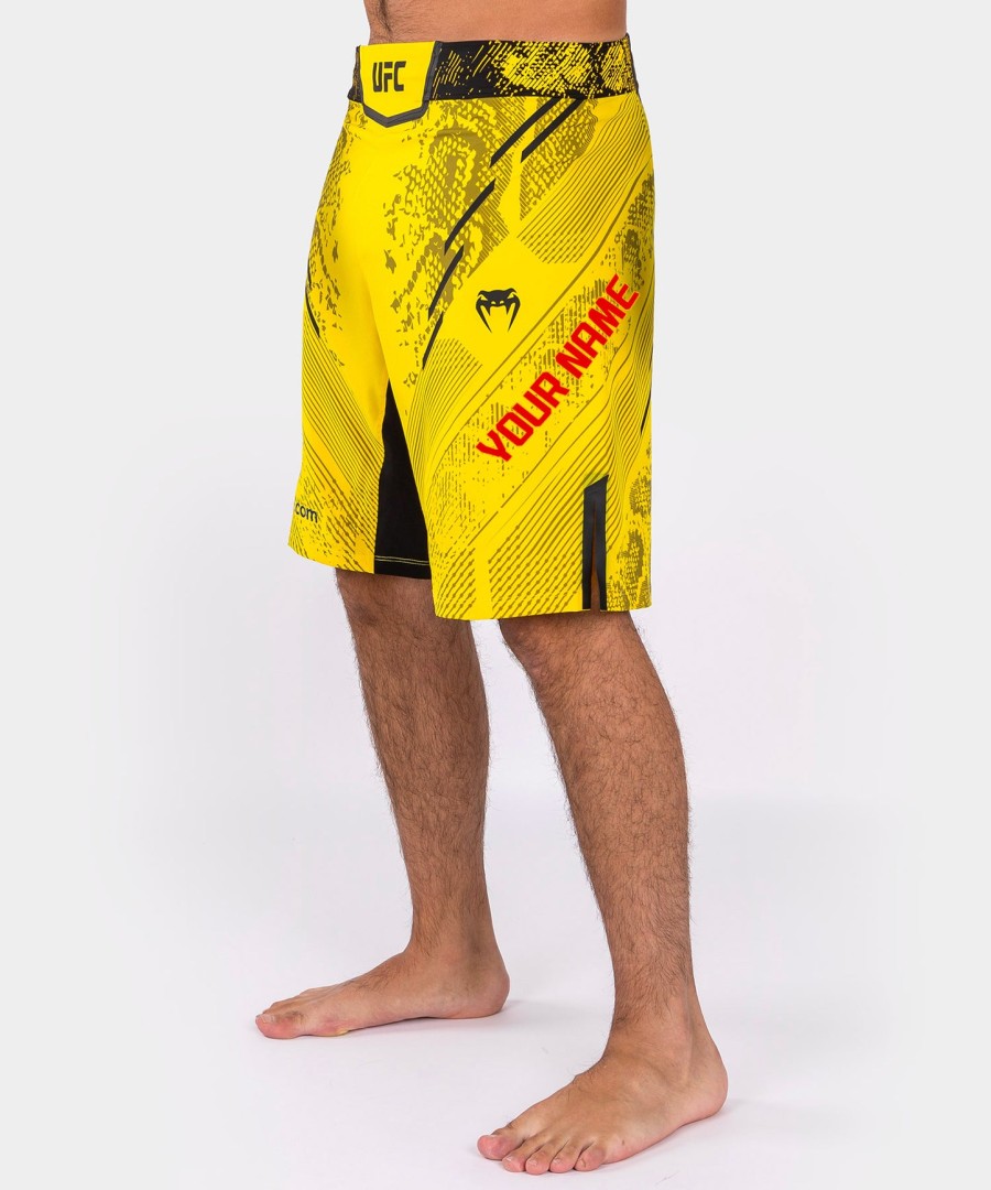 ufc adrenaline av venum personlig autentisk fight night herre kamp kort - lang passform - gul