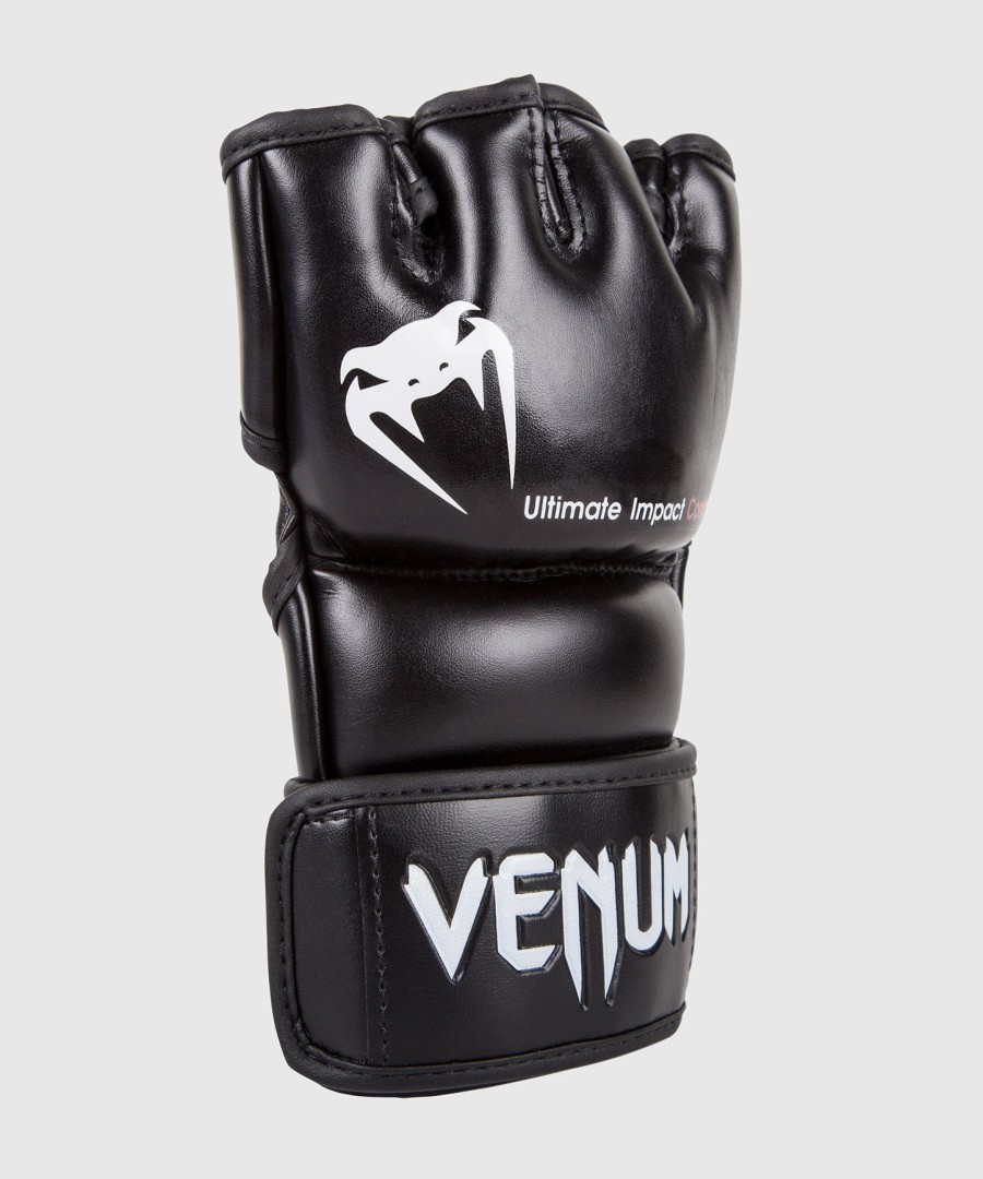 venum impact mma-hansker - skintex-lær - svart
