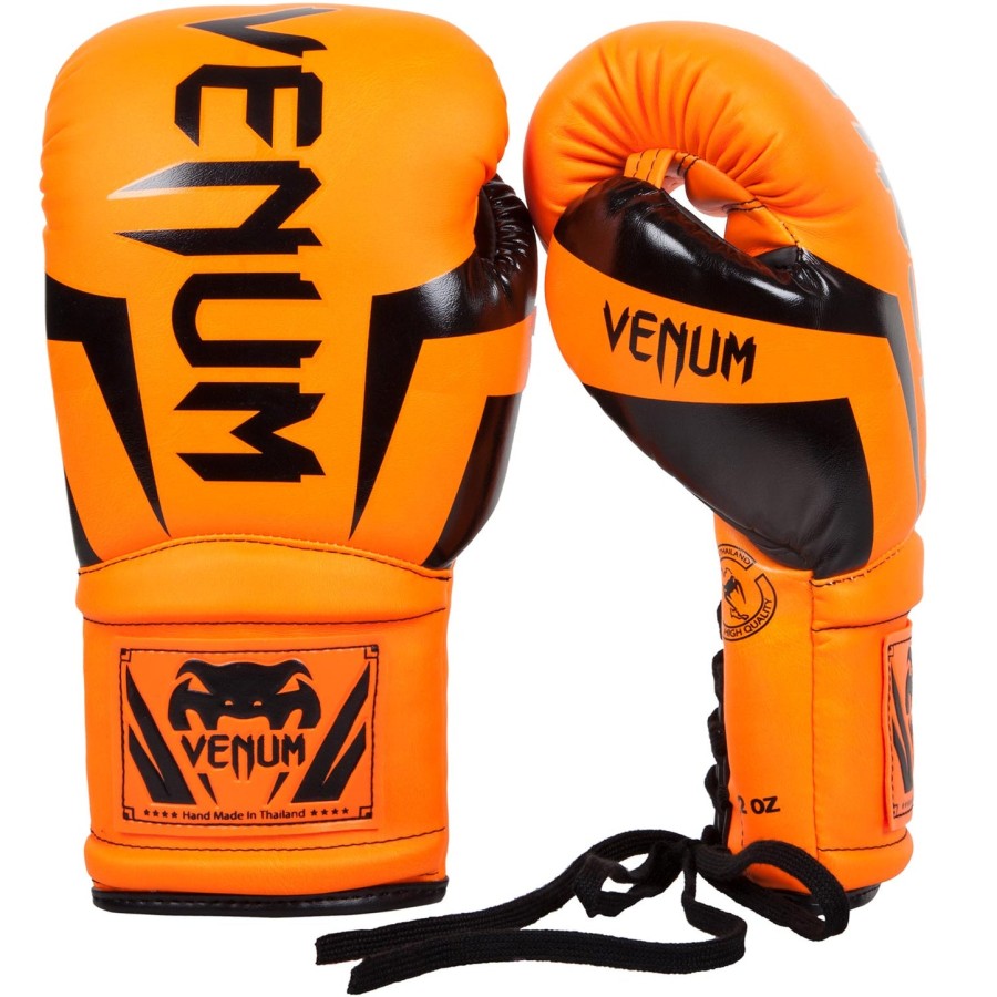 venum elite boksehansker med lisser - neo orange