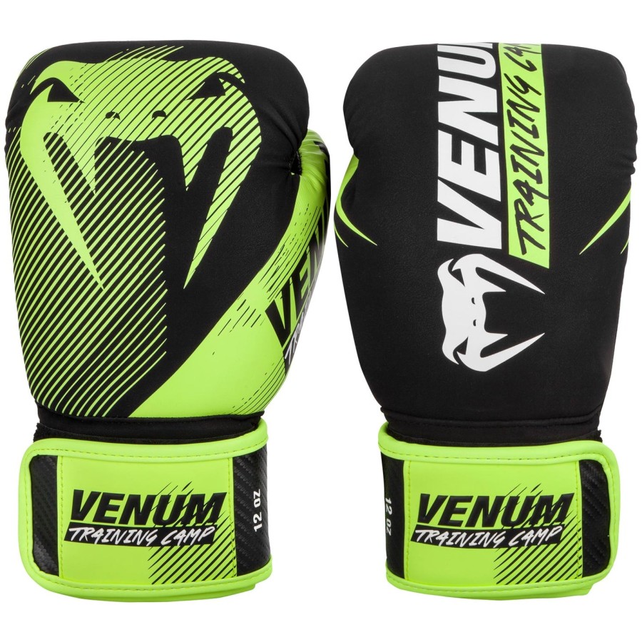 venum training camp 2.0 boksehansker - svartneo gul