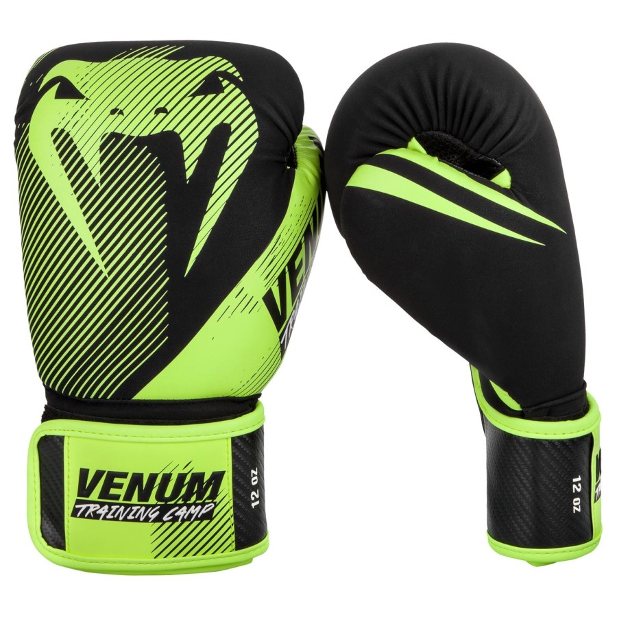 venum training camp 2.0 boksehansker - svartneo gul