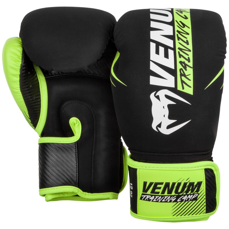 venum training camp 2.0 boksehansker - svartneo gul