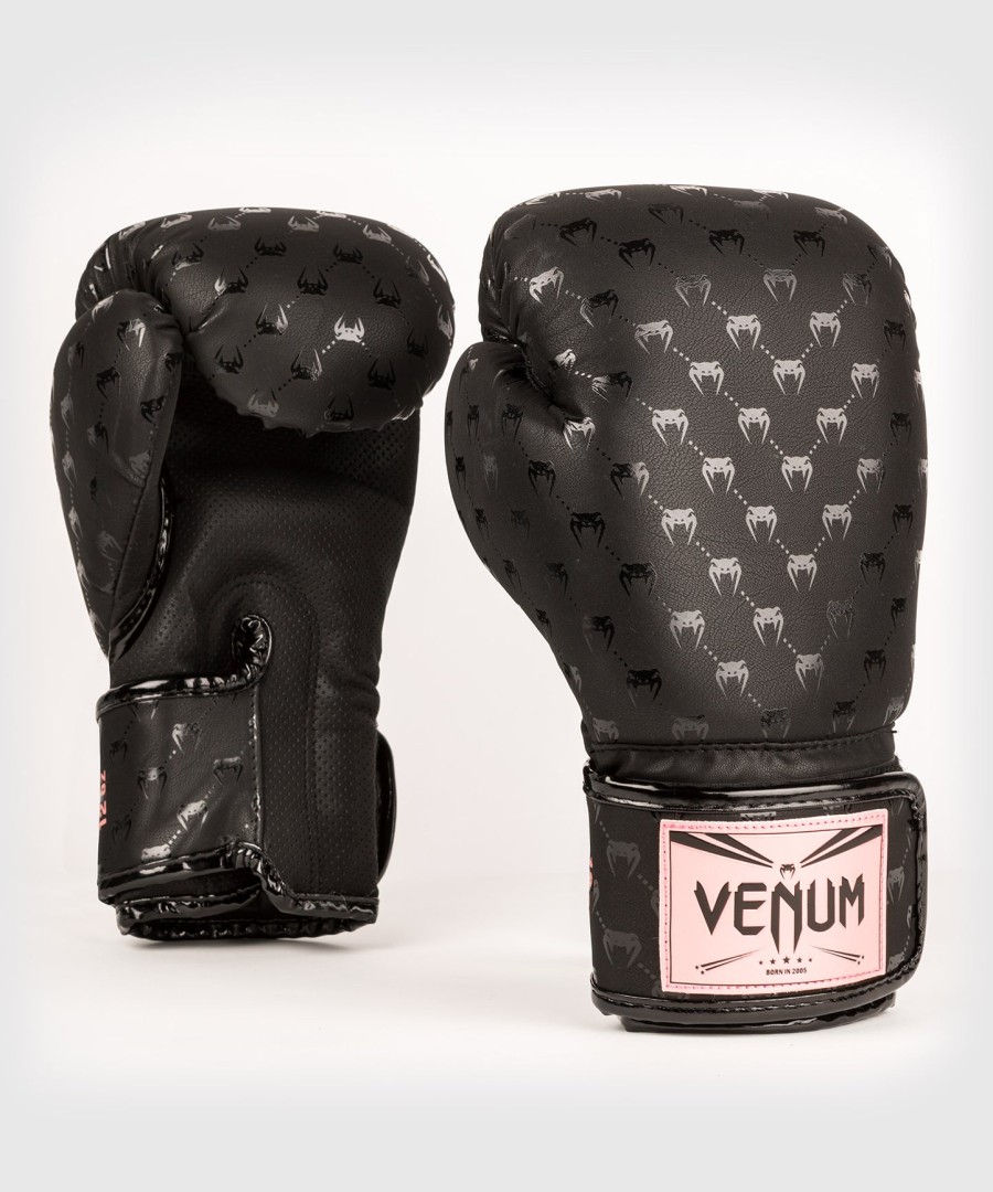 venum impact monogram boksehansker - svartrosa gull
