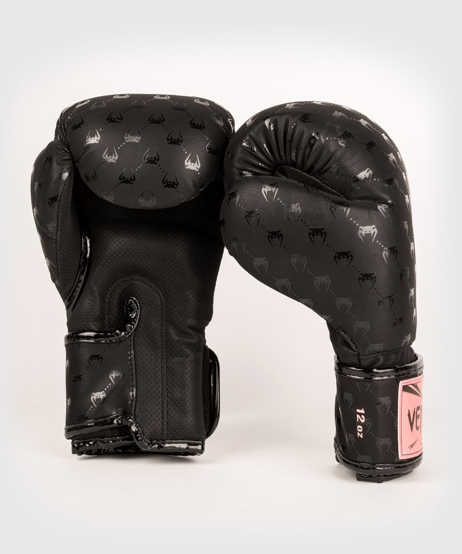 venum impact monogram boksehansker - svartrosa gull
