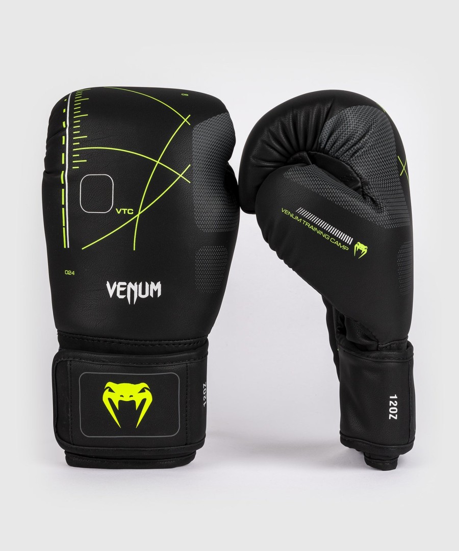 venum training camp 4.0 boksehansker - svartneongrønn