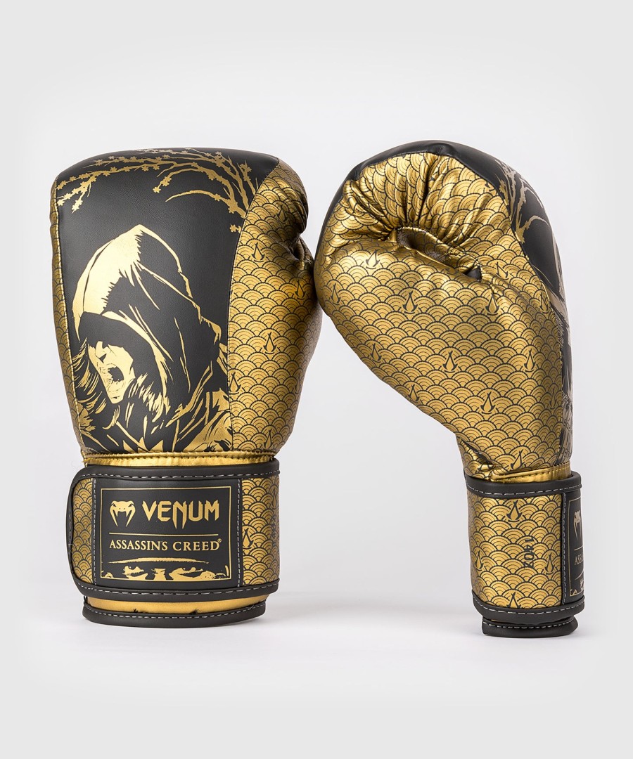 venum x assassin creed shadows boksehansker - svartgull