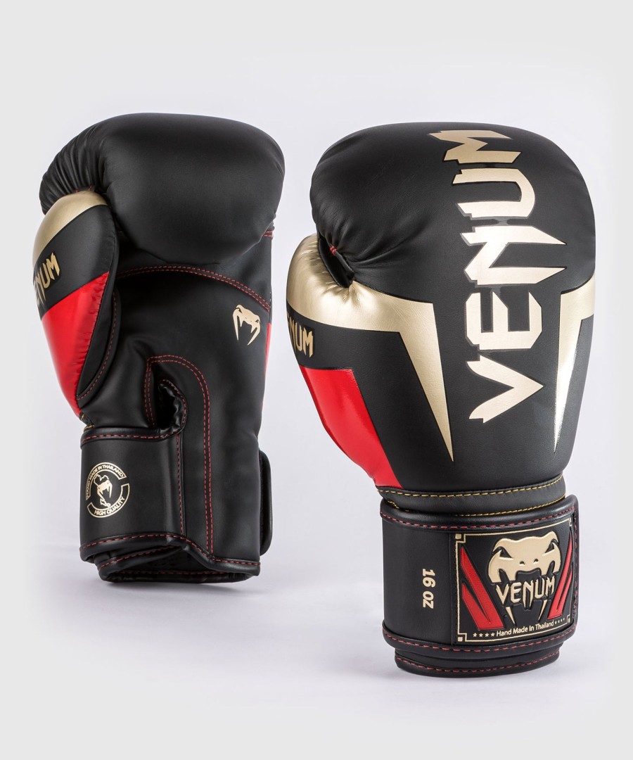 venum elite boksehansker - svartgullrød