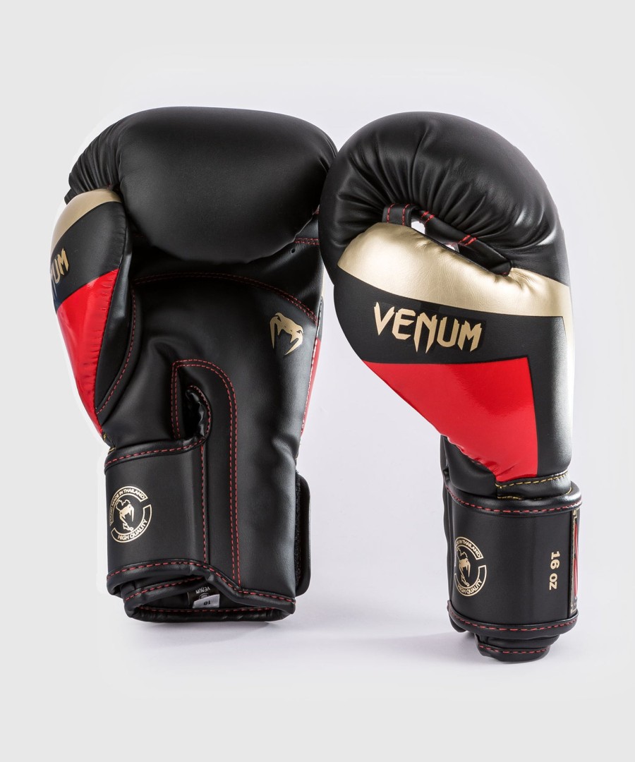 venum elite boksehansker - svartgullrød