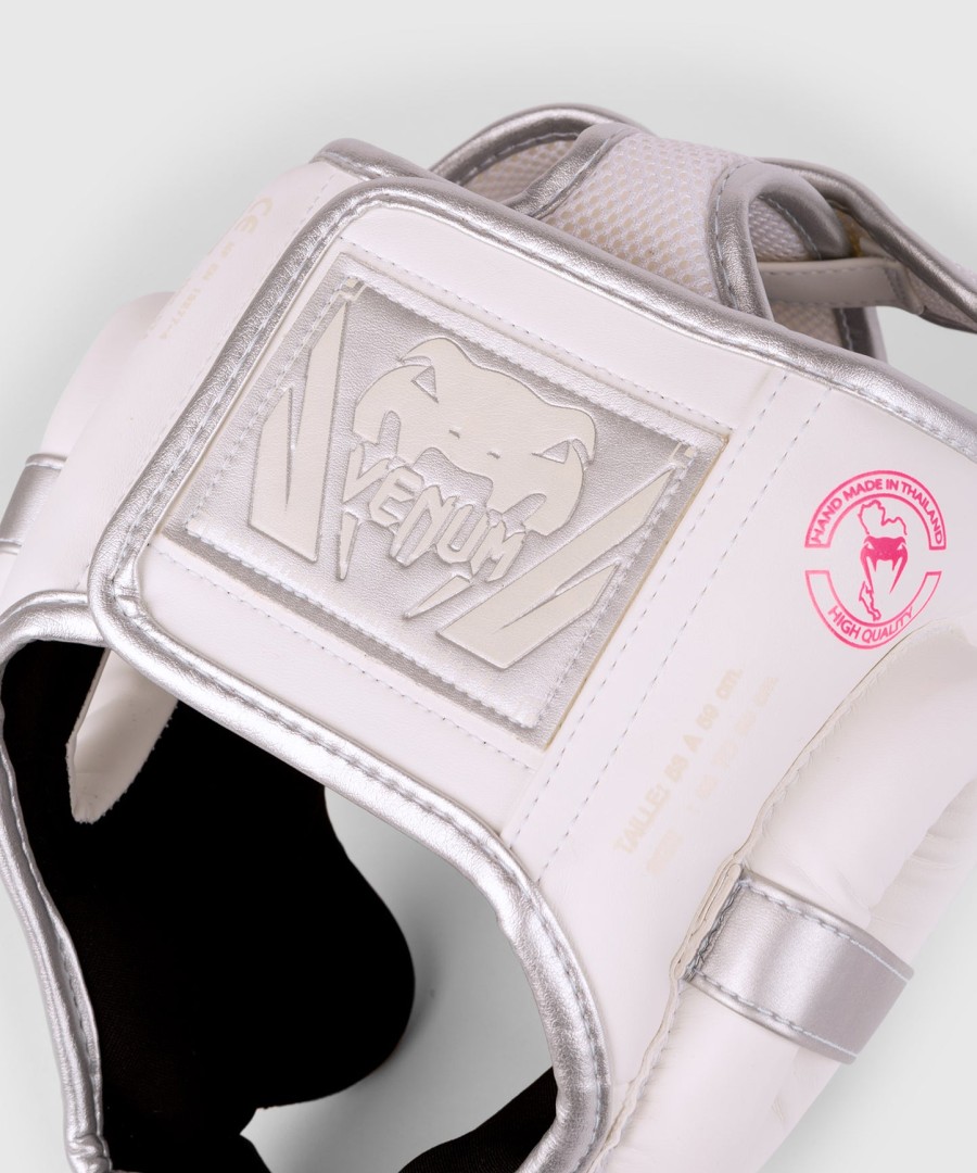 venum elite hodeplagg - hvitsølv-rosa