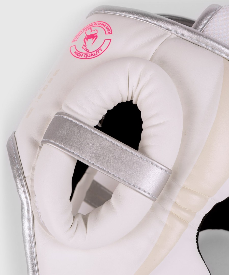 venum elite hodeplagg - hvitsølv-rosa