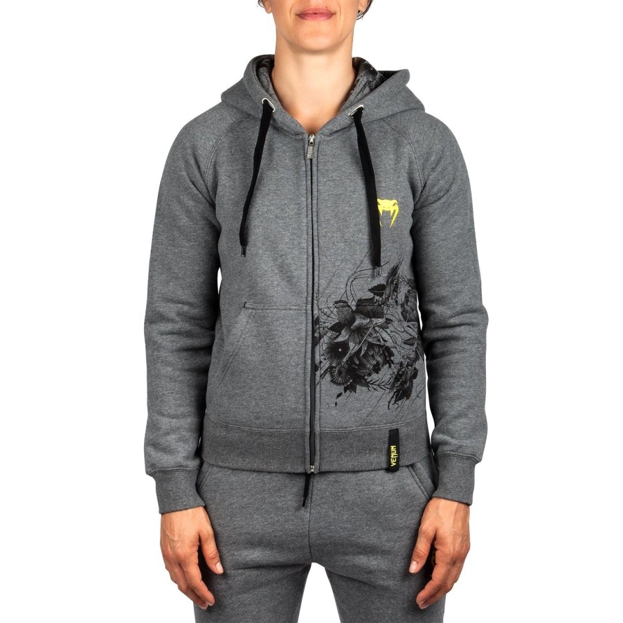 venum blomsterhettegenser - heather grey - for kvinner