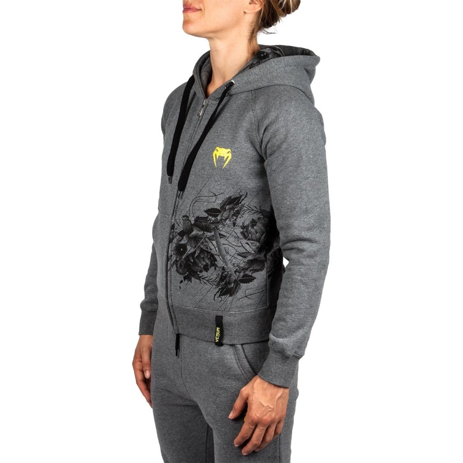 venum blomsterhettegenser - heather grey - for kvinner