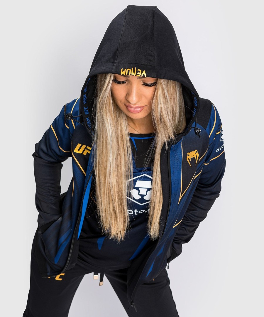 ufc authentic fight night 2.0 kit av venum womens walkout hettegenser - midnight edition - champion