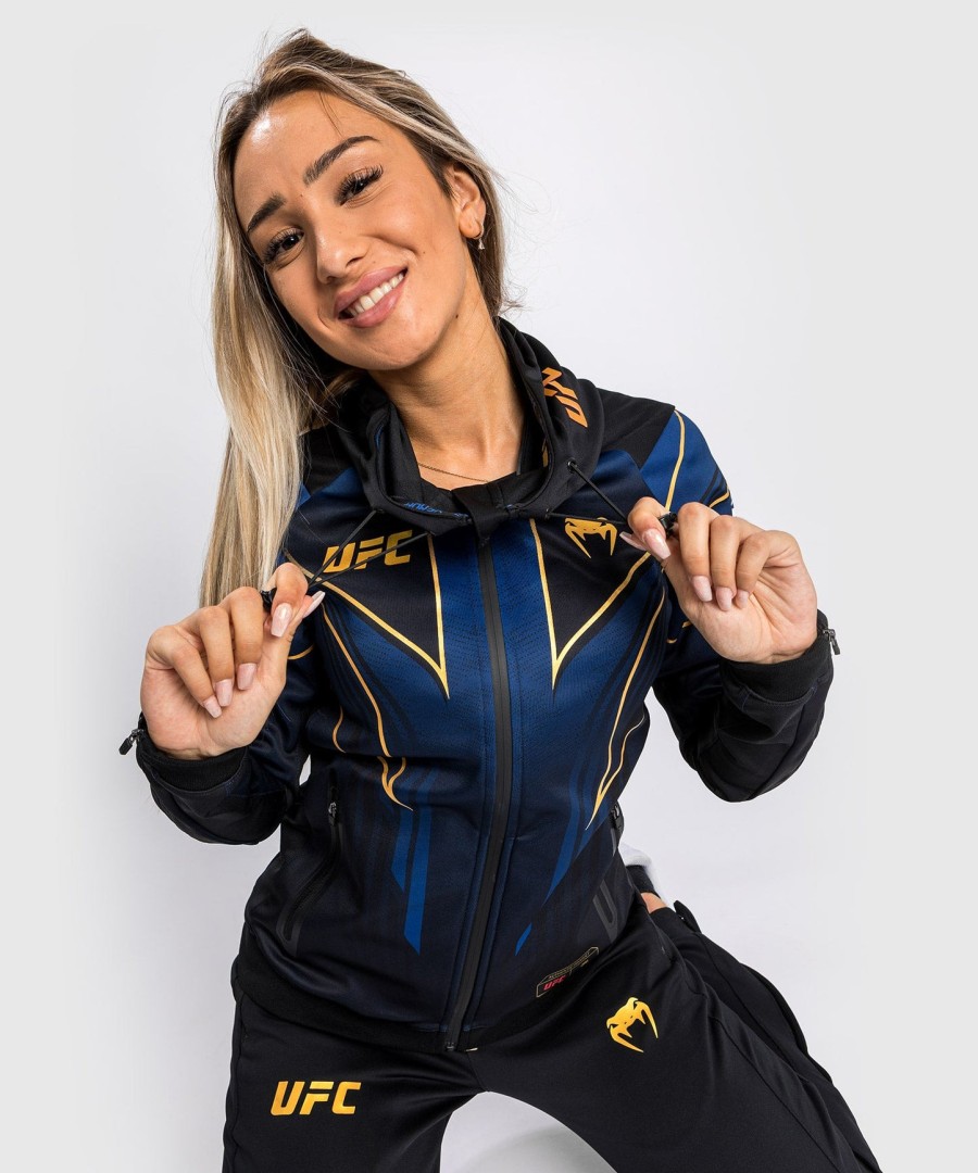 ufc authentic fight night 2.0 kit av venum womens walkout hettegenser - midnight edition - champion