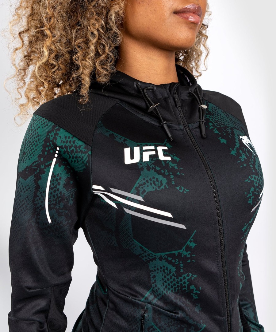 ufc adrenaline by venum authentic fight night women walkout hettegenser - emerald edition - grønnsvart