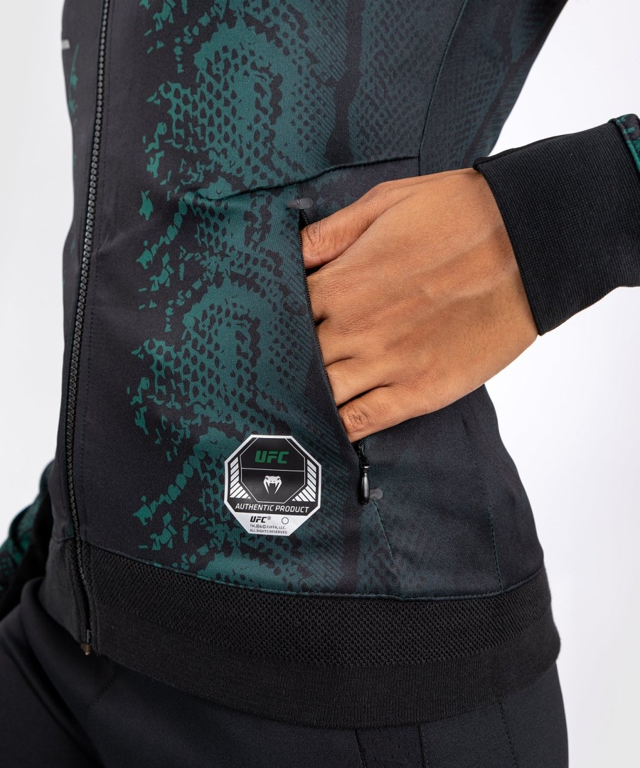 ufc adrenaline by venum authentic fight night women walkout hettegenser - emerald edition - grønnsvart